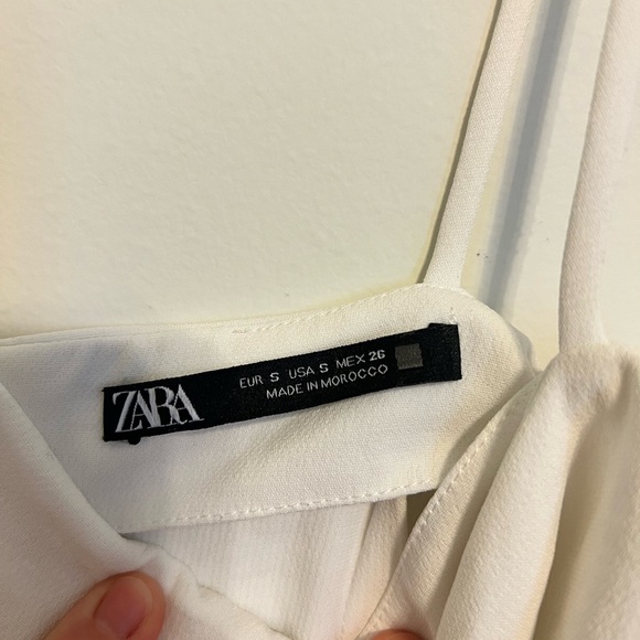 2/$30 ZARA - White Spaghetti Strap Slip Wrap Mini Dress - Picture 4 of 7